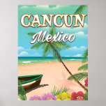 Cancun Mexico beach poster