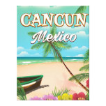 Cancun Mexico beach poster Canvas Print