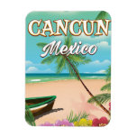 Cancun Mexico beach poster Rectangular Photo Magnet