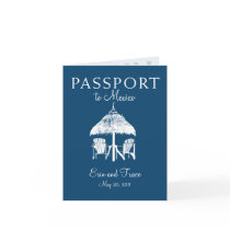 Cancun Mexico Passport Wedding Invitation Cards