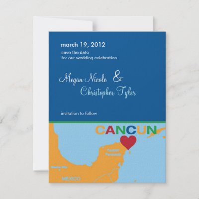 Map Of Mexico Cancun. Cancun Mexico Save the Date