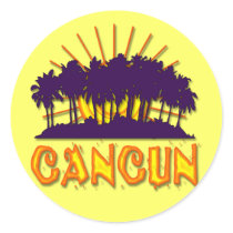 CANCUN ROUND STICKERS