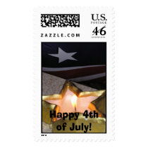 Candle 003, Happy 4th of July! postage by ChristyWieczorek Candle 003, Happy 4th of July! postage