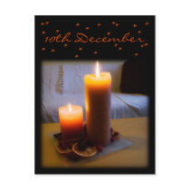 Candle • Advent Calendar Postcard by SabineStGreetings Candle • Advent Calendar Postcard