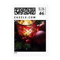 Candle and Baubles • Christmas Stamp