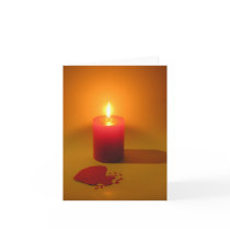 Candle and Broken Heart Notecard