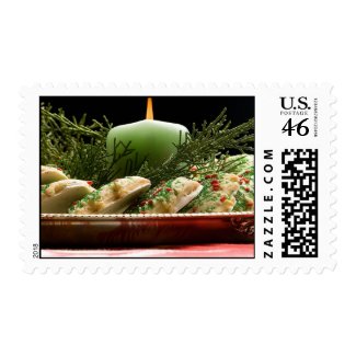 Candle And Cookies Christmas stamp