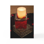 Candle and Rose Petals Card