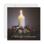 Candle and Wreath · Christmas Party Invitation