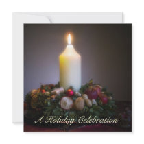 Candle and Wreath · Christmas Party Invitation by SabineStGreetings Candle and Wreath · Christmas Party Invitation