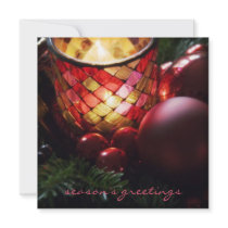 Candle & Baubles · Christmas Card invitations by SabineStGreetings Candle & Baubles · Christmas Card invitations