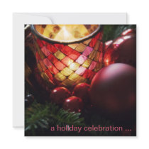 Candle & Baubles · Christmas Party Invitation by SabineStGreetings Candle & Baubles · Christmas Party Invitation