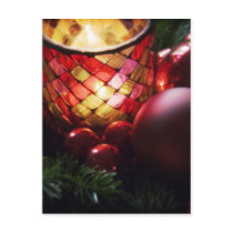 Candle & Baubles • Christmas Postcard by SabineStGreetings Candle & Baubles • Christmas Postcard