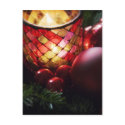 Candle & Baubles • Christmas Postcard