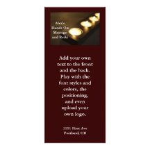 Candle Burning in a row Custom Rack Cards