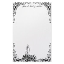 Candle Christmas Personalized Stationery