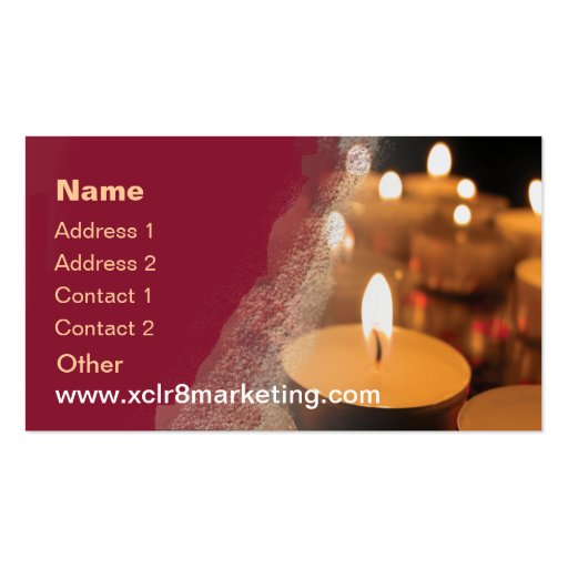 Candle Customisable Template Business Card Template (front side)