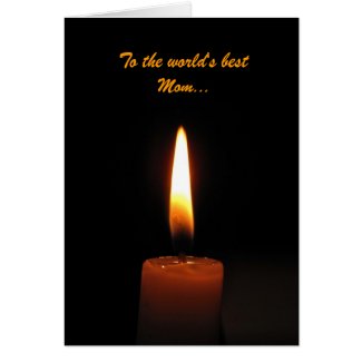 Candle Flame Mothers Day Greeting Card