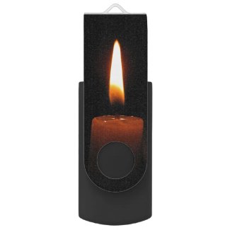 Candle Flame Swivel USB 2.0 Flash Drive