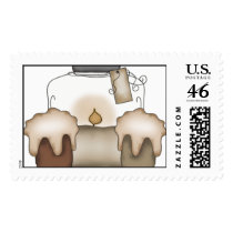 Candle Jar Postage Stamp