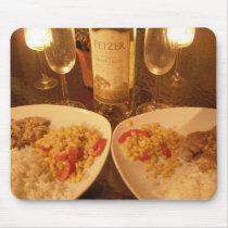 Candle light dinner mouse pad mousepads