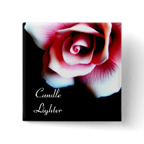 Candle Lighter Pink Rose I.D. Button by indolilly Candle Lighter Pink Rose I.D. Button