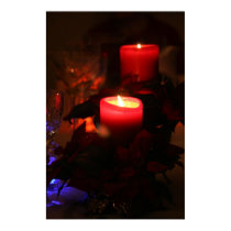 Candle Lights Dinner Postcard posters
