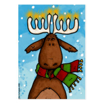 candle moose gift tag business cards