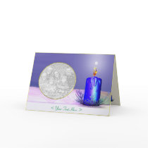 Candle Night Blue (photo frame) cards by xfinity7 Candle Night Blue (photo frame) cards
