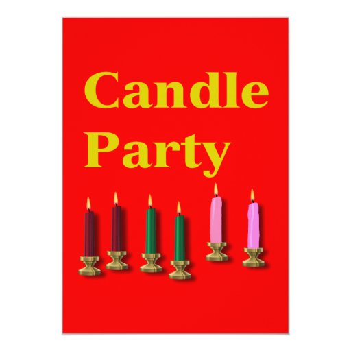 Candle Party Invitation Card Zazzle