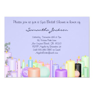 Candle Spa Bride Bridal Shower Invite
