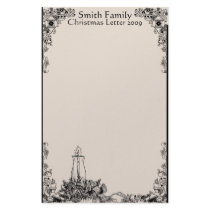 Candle Vintage Christmas Letter 2009 stationery