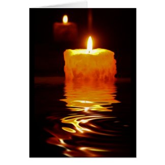 Candlelight Reflections Greeting Card