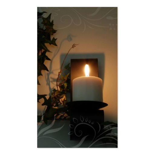 Candlelit Business Card (back side)