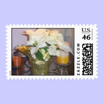 Candles and Flower Stamp stamps