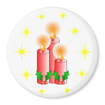 Candles and Holly magnets