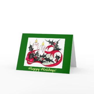 Candles and Ribbons card