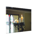 Candles and Windows Stretched Canvas Prints