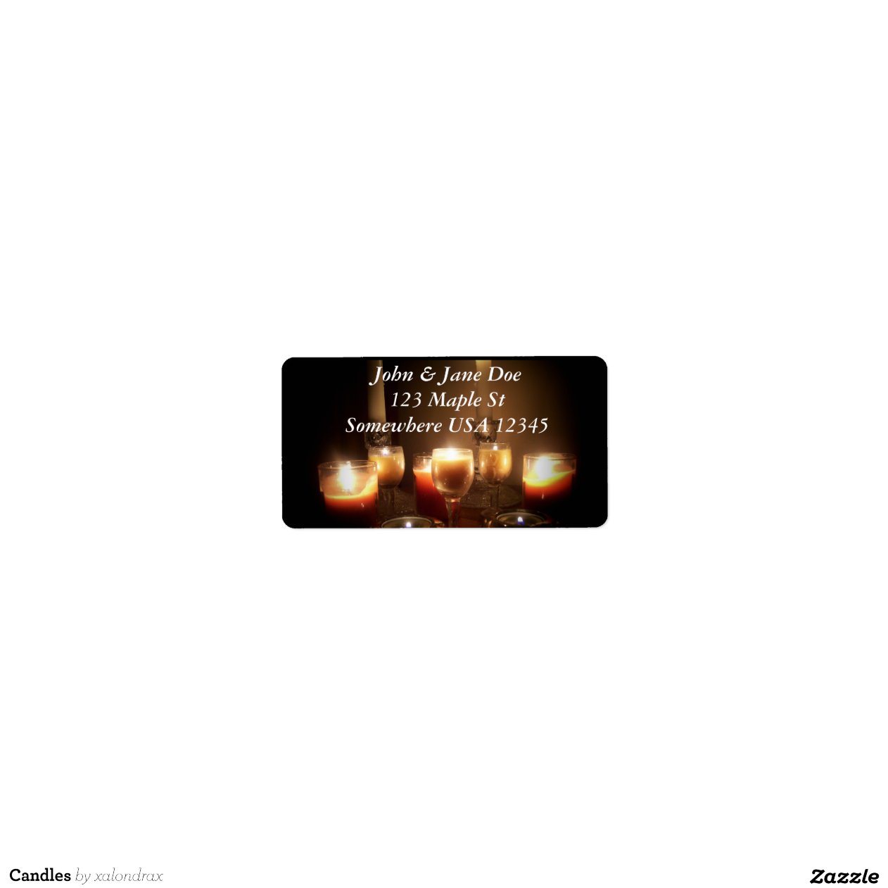 Candles Custom Address Labels Zazzle
