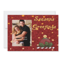 Candles Light Holiday Photo Card invitations