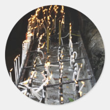 Candles Round Stickers