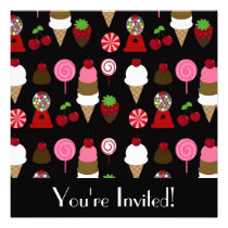 Candy And Sweets Invitation invitations
