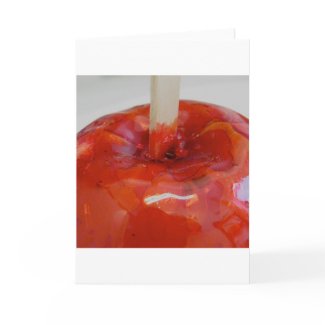 Candy Apple Greeting Card card