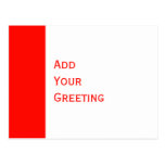 Candy Apple Red Border postcards