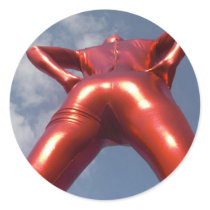 Candy Apple Red Zentai Man 1 Sticker by MDKgraphics Candy Apple Red Zentai Man 1 Sticker