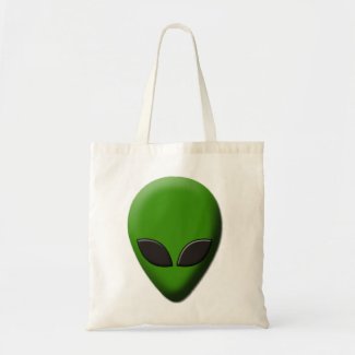 Candy Bag Green Alien Head for Halloween