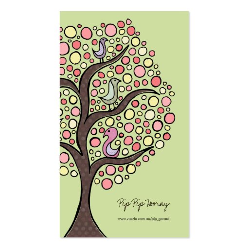 Candy Bird Tree Online Store Business Profile Card Business Card Templates (front side)