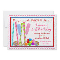 Candy Birthday Invitations