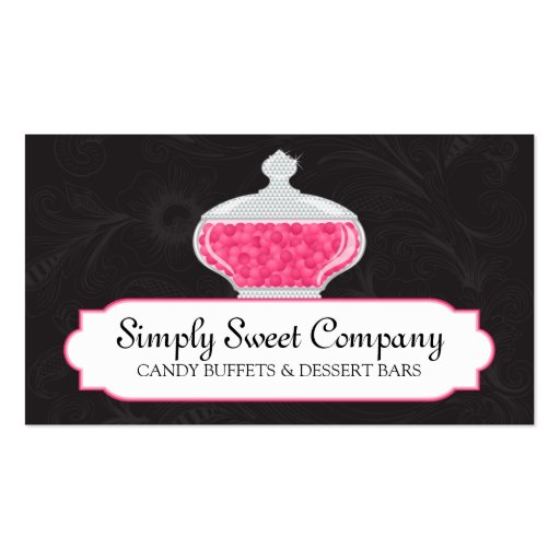 Candy Buffet and Dessert Bars Business Cards (front side)