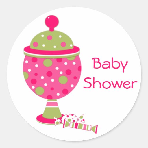 Candy Buffet Baby Shower Envelope Seal Classic Round Sticker Zazzle
